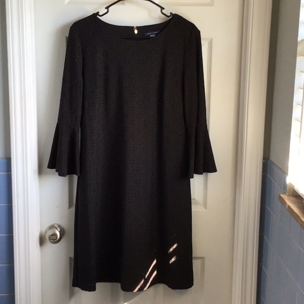 Tommy Hilfiger Black Eyelet Sheath Dress